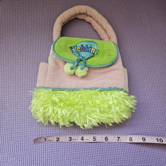Ganz Webkinz Child Purse Shoulder Hand Bag 2000s Collectible Green Pom pom - Picture 10 of 11